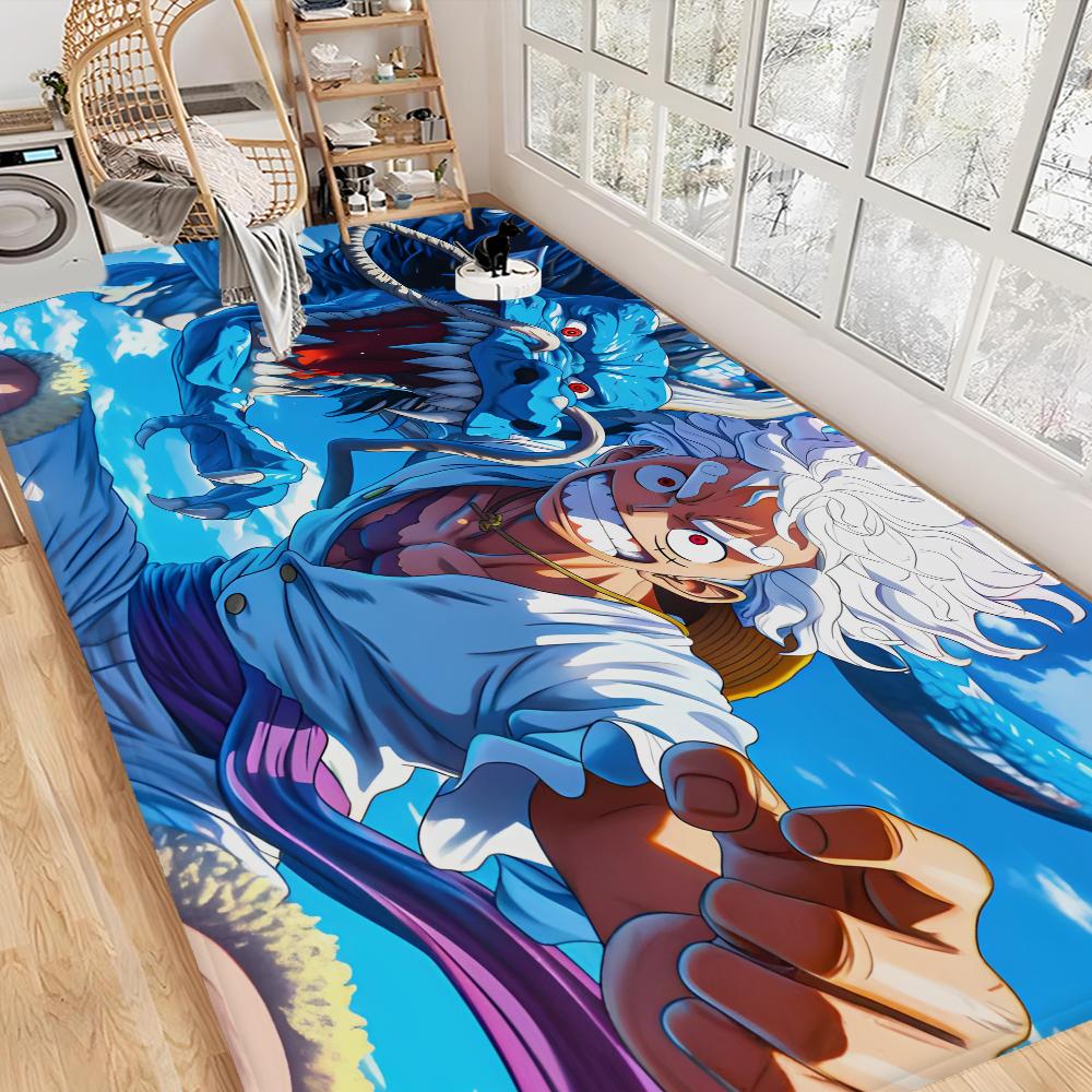 

Аніме One Piece Луффі Килимок для ванної Кімната дітей Декор спальні Балкон Нековзкий килимок для дверей Вітальня Килимок Ласкаво просимо 40x120cm