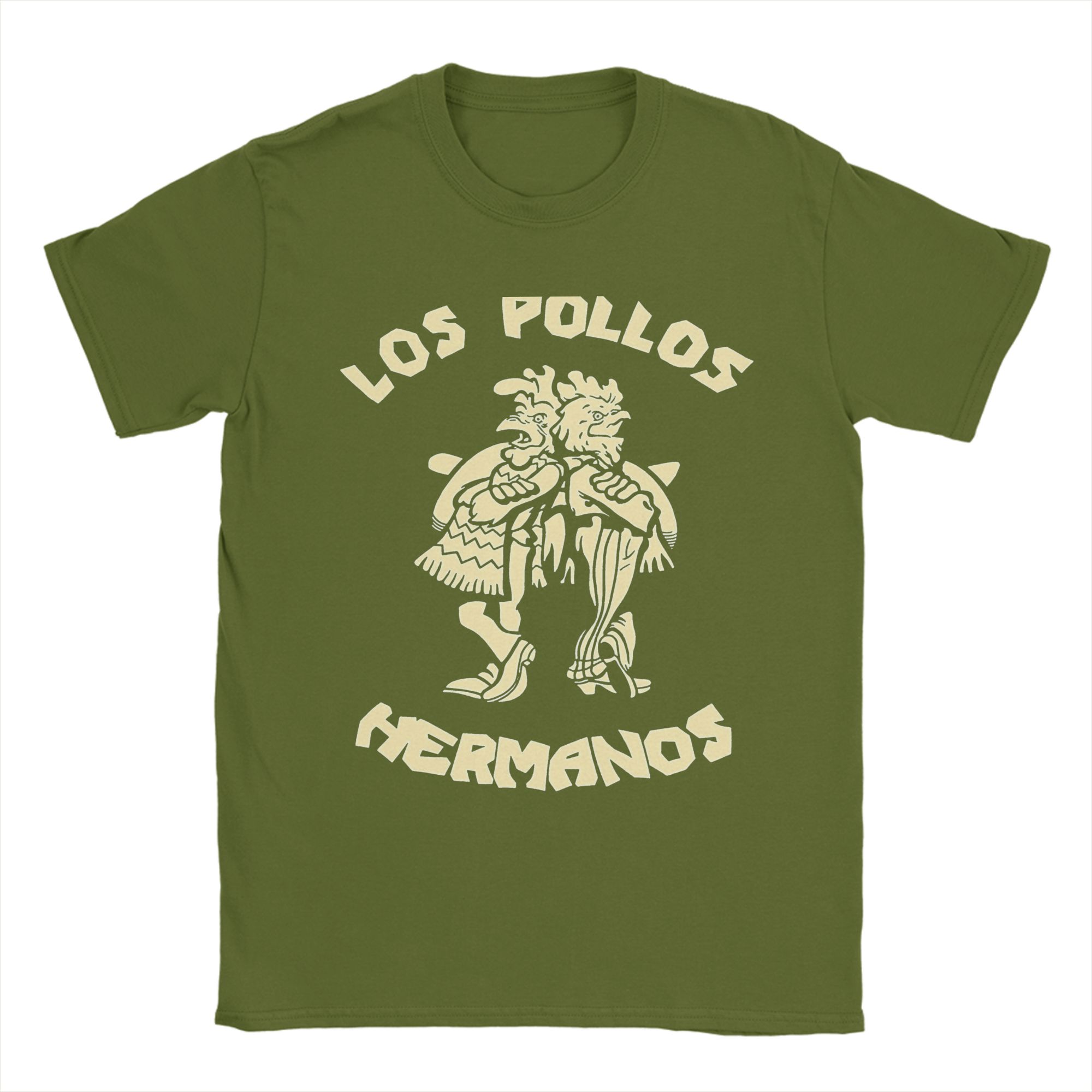 

Los Pollos Hermanos Chicken Christmas T Shirt for Men Pure Cotton T-Shirts Round Collar Breaking Bad Tees Short Sleeve Clothing 4XL