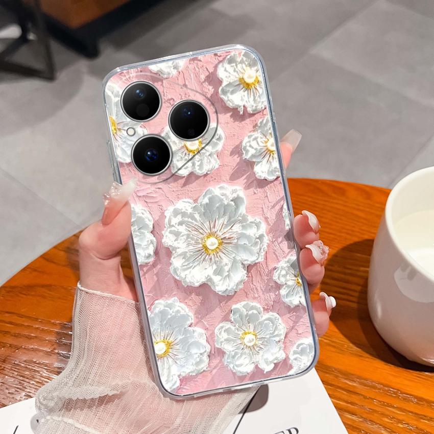 For Huawei Pura 80 70 Pro Plus Ultra Honor X6C 8C Phone Bags Cute Big Eyed Black Cat Patterns Luxury Transparent Lens Protection Case For Huawei Shell