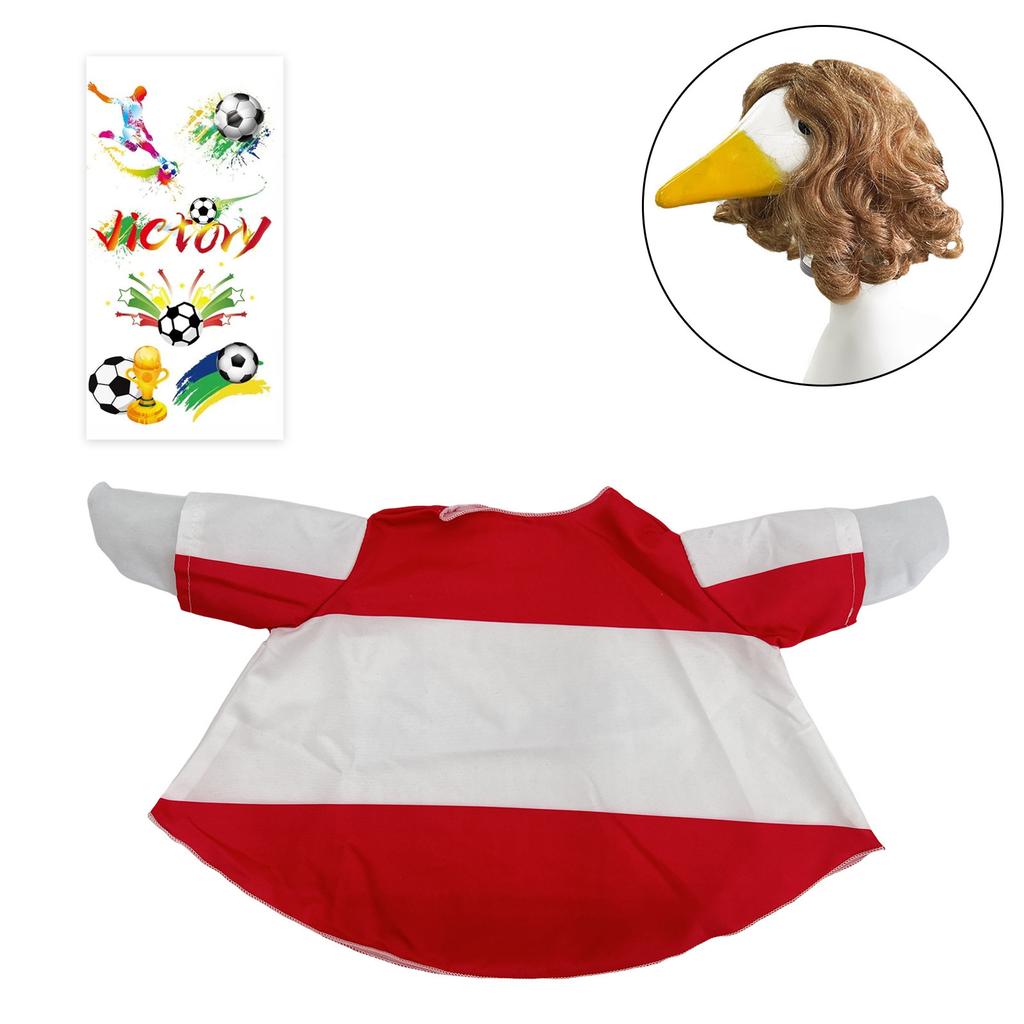 Patio Lawn Goose Costume Set with National Flag Design Includes Decorative Outfit and Accessories for Outdoor Yard Decoration