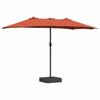 Garden Sun Umbrella Terracotta 385 X 209 X 244 Cm