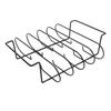Rib Rack Iron Roasting Stand for Smoking and Grilling Holds Up To 4 Ribs for Outdoor BBQ
