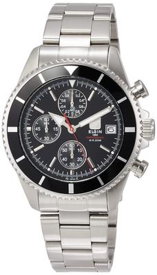 Elgin Chronograph Watch FK1418S-B Men's Silver