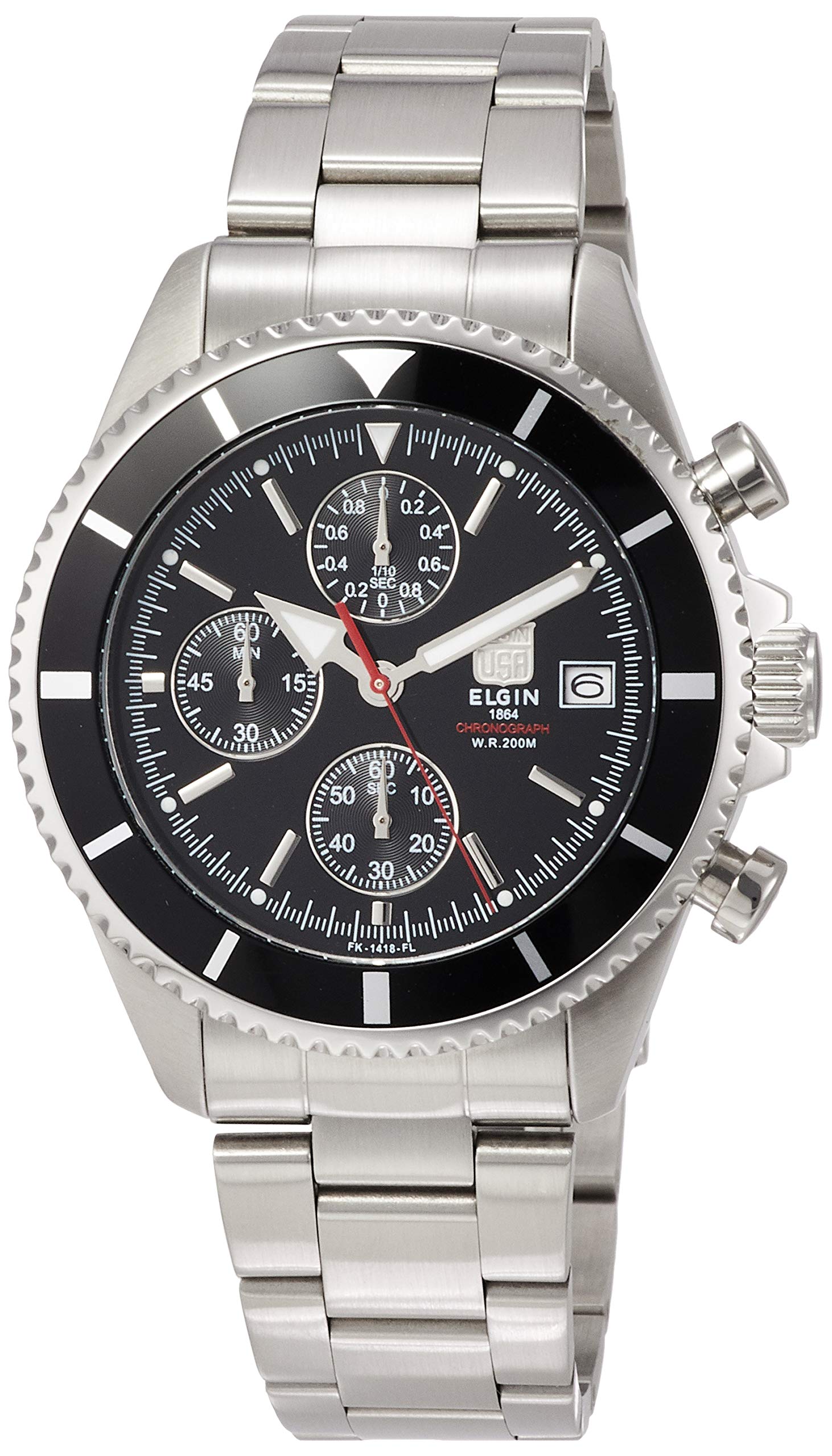 

Мужские серебристые часы Elgin FK1418S-B