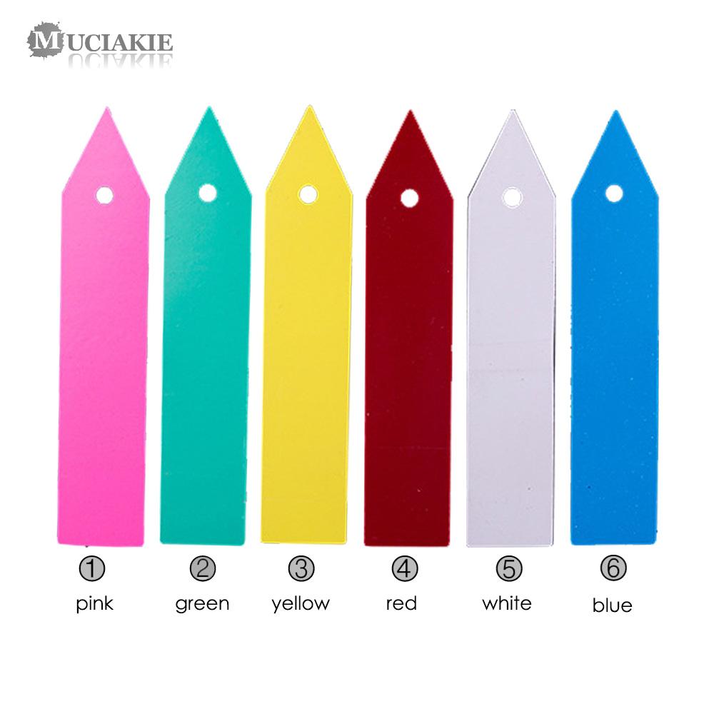 

100PCS 10x2cm Stake Type Kindergarden Plants Markers with Small Round Hole Flower Pot Tags Garden Flowers Labels