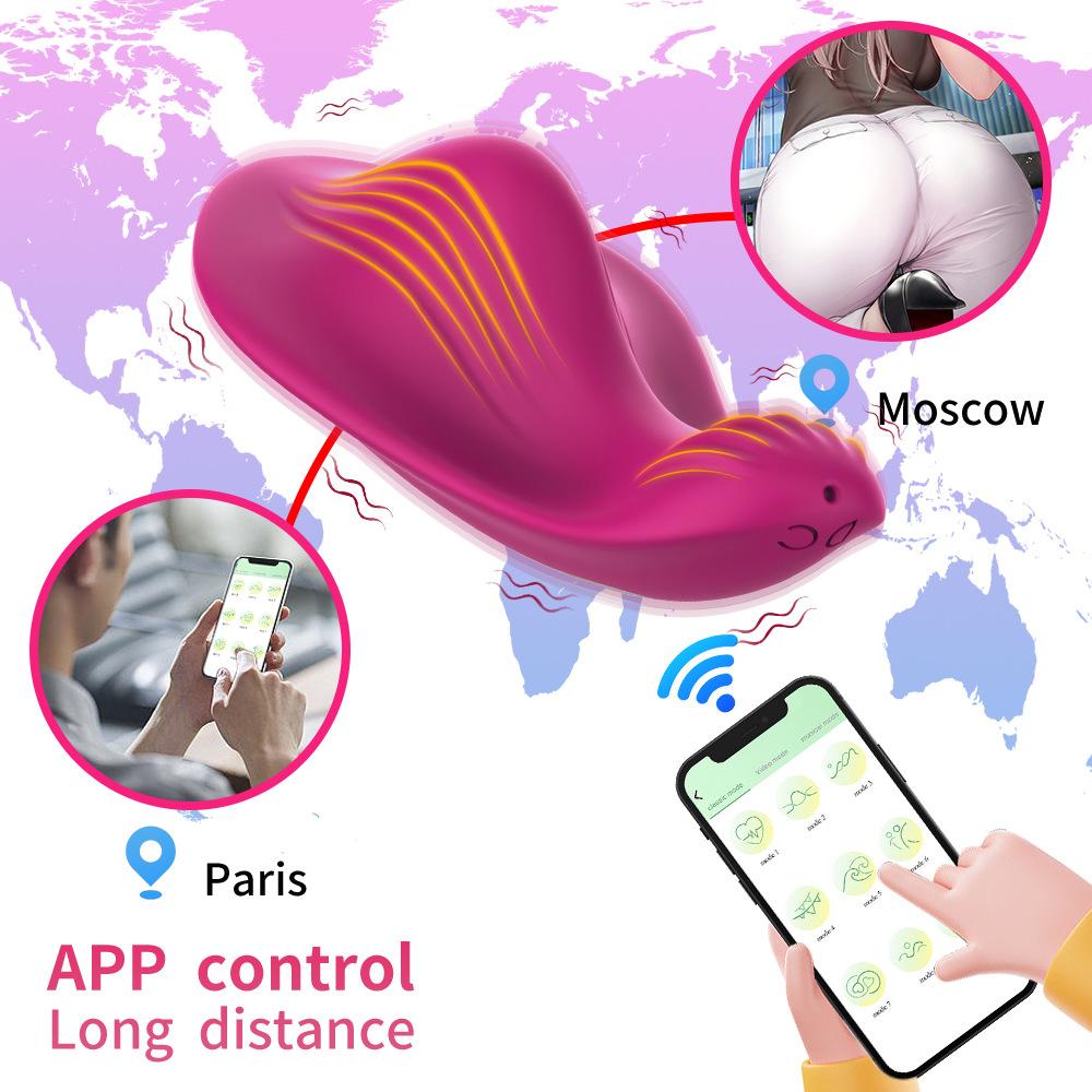 Mini Clitoris Vibrator Wearable Panties Vibrator APP Control Sex Toy for Women Couples Masturbator