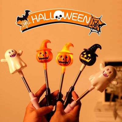 Halloween Decoration Pumpkin Stick Pumpkin Shaker Lightstick Handheld Ghost Glowing Rod Glow Stick Day of The DeadLightsticks
