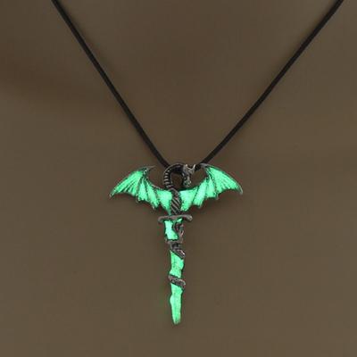Luminous Big Drop Pendant Fly Animal Sweater Necklace Vintage Wedding Jewelry