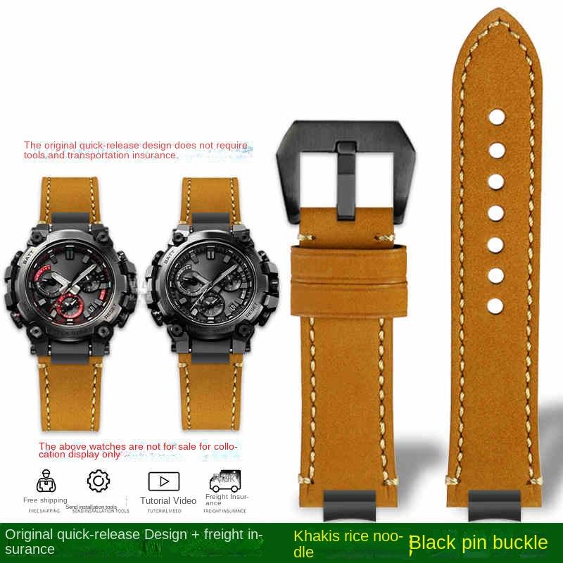 Schnellwechsel MTG B3000 Retro Leder Uhrenarmband Für Casio MTG-B3000B/BD Edelstahl Adapter Herren Rindsleder Uhrenarmband