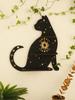 Wooden Shelf 1/2-Tier Moon Phase Black Cat Wall Shelves Crystal Display Stand Essential Oil Rack Ledge Gothic Home Decor Gifts