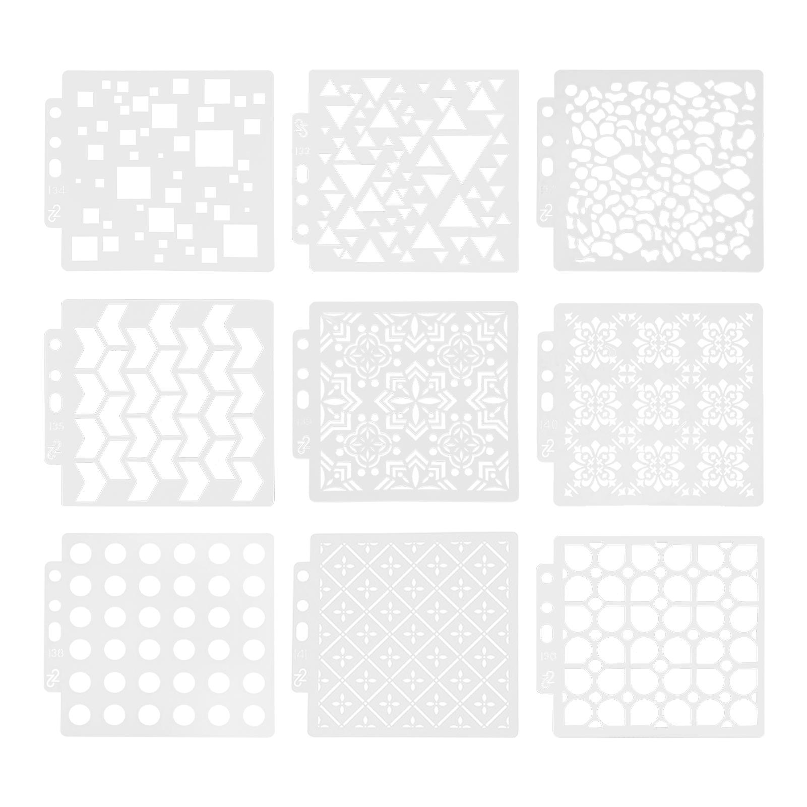 

9шт Трафарет DIY Чертеж Форма Многоразовые полые художественные шаблоны для ноутбука Дневник Скрапбук Арт Проект