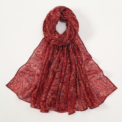 New Thin Scarf Women Girls Floral Leaf Print Scarves Soft Sunscreen Outdoor Breathable Shawl Spring Summer Female Wrap Shawls