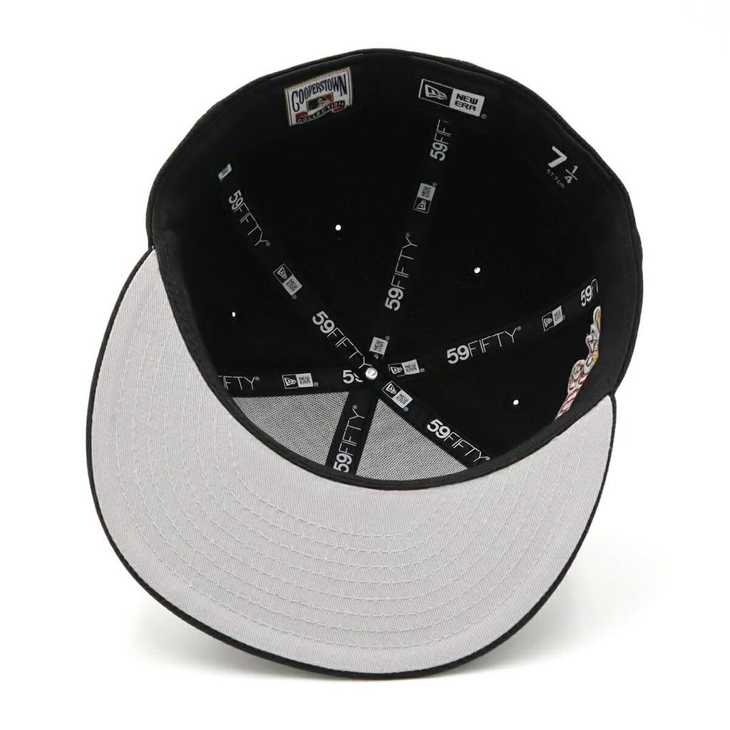 New Era 59FIFTY Cap MLB Atlanta Braves ATL Black Side Patch Under Exclusive to and Side Flat Deeper UV Trendy Functional Hat (14562014, NER35C7098),