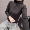 Half Turtleneck Lace Knitted Sweater for Women Slim Sweater and Sexy Pullover for Spring Autumn and Winter
