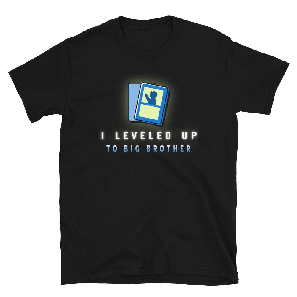 I Leveled Up to Big Bro 2020 Announcement Video Game Gift T-shirt 3 4XL