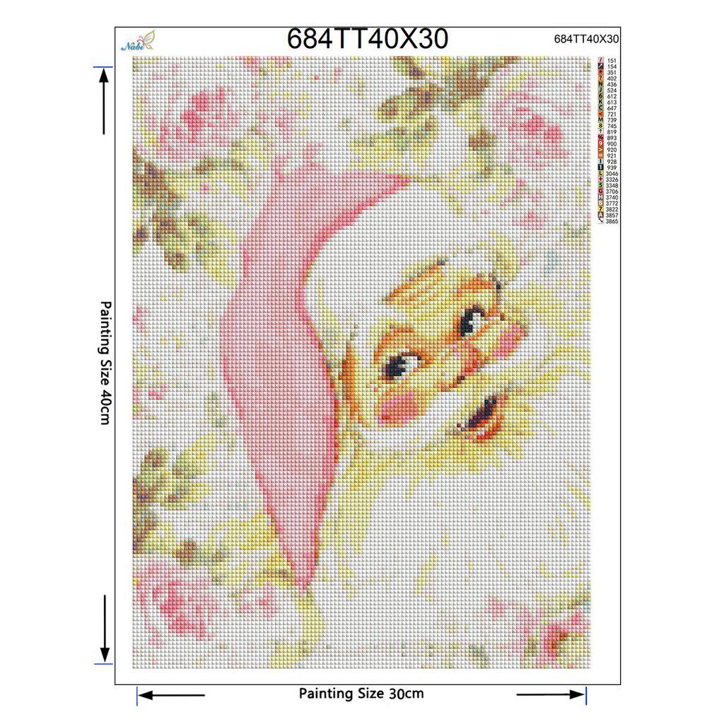 Diamond Painting  Stitch Santa Claus Christmas Gift Home Decor Full Round Resin Embroidery Portrait