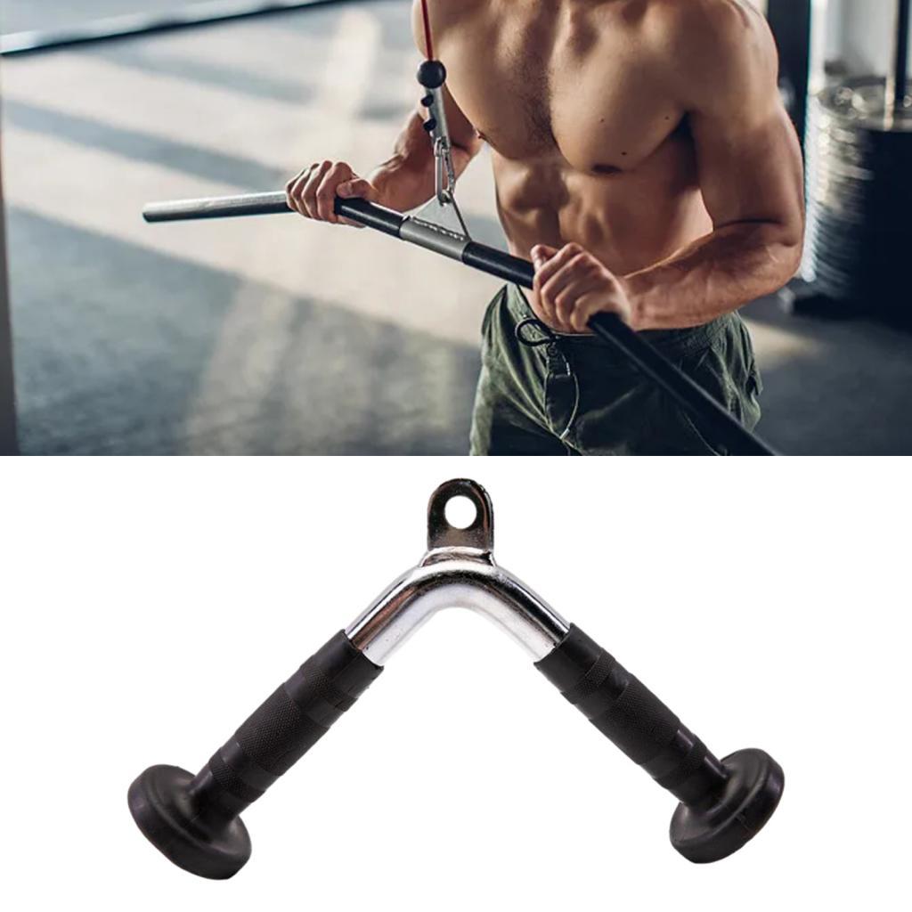 Barra para Press de Tríceps, Accesorio para Máquina de Poleas y Cables de Gimnasio en Casa para Sistemas de Peso