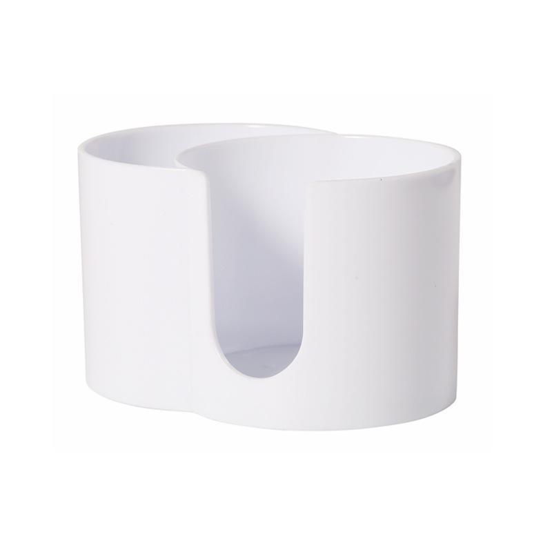 2-in-1 Cotton Swab Makeup Remover Cotton Integrated Storage Box Desktop Makeup Cotton Double Hole Storage Box Covered StorageBox