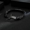 Classic Byzantine Chain Link Bracelet Christian Cross Charm Bracelets for Men Stainless Steel Byzantine Chain Link Bracele