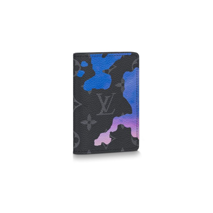

Louis Vuitton Fashion Casual Monogram Coated Canvas Wallet Men Wallets Blue Black M81784 Box(Basic Set+Box)