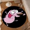 Cowardly Dog Cartoon Round Rug for Livingroom,Bedroom, Palyroom, Chair Rug, Area rug, Circle Carpet, Large Size Fan Christmas gift