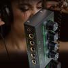 4 Channel Headphone Amplifier Portable Mini Earphone Splitter with Independent Control Low Noise Output for Studio Stage