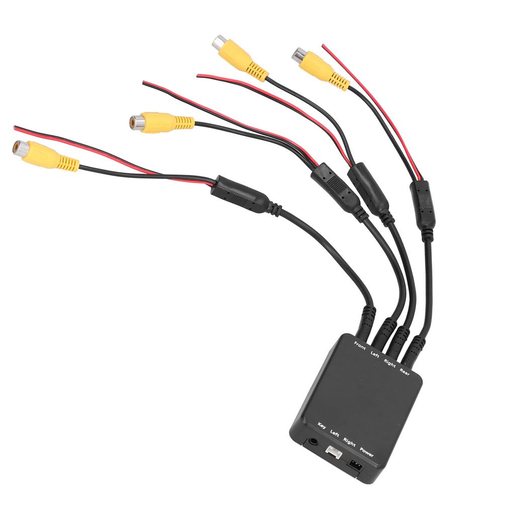 4 Way Car Video Switch 360 Degree Panoramic Rearview Camera Control Box System Universal