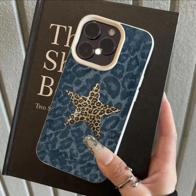 HOT Luxury Leopard Print Star Lichee Leather Pattern Phone Case For Redmi Note 14 13 12 11 10 9 Pro Plus 4G 5G Shockproof Cover