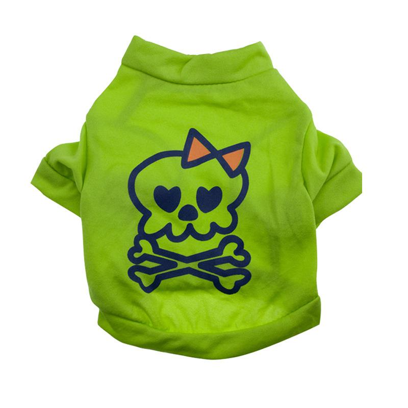 Halloween Pet Clothing Thin Cat Dog Holiday Costume Pumpkin Skull Teddy Funny T-Shirt