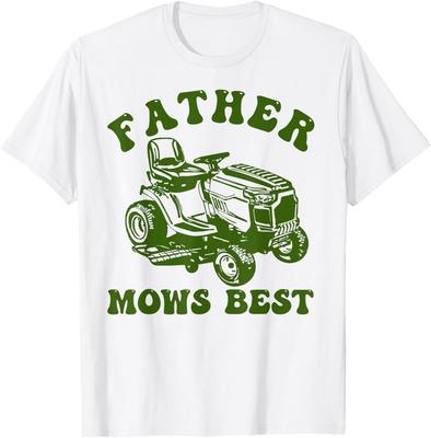 Tata Kosi Najlepsza Pielęgnacja Trawnika Tata Koszący Ogrodnik Dzień Ojca T-Shirt