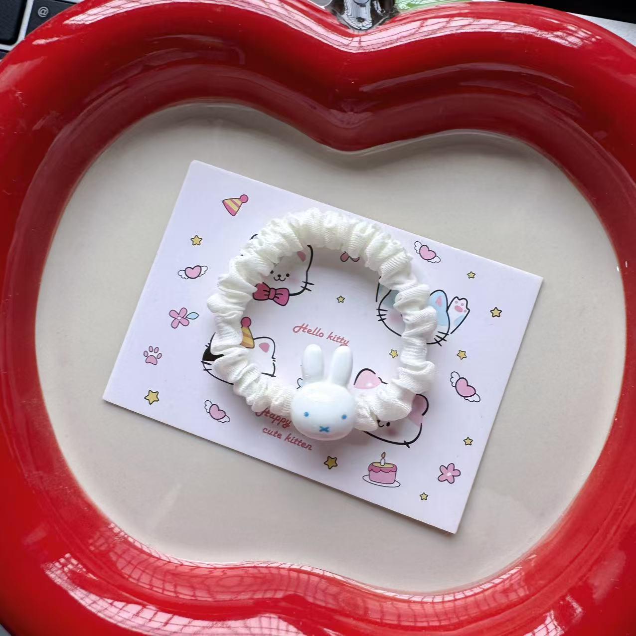 Очаровательная резинка для волос с кроликом и мультяшным дизайном