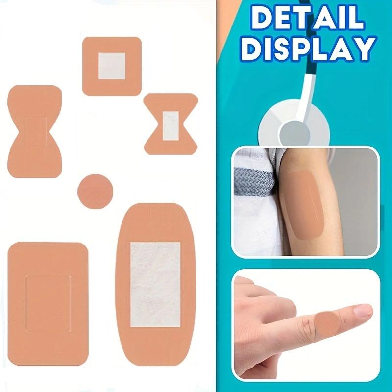 180/360pcs Assorted Flexible Fabric Adhesive Bandages Breathable Fingertip Bandages for First Aid and Wound Care