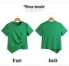 Niche Irregular Hem Shoulder-Baring Women's Short-Sleeve T-Shirt - 2025 Summer Trend