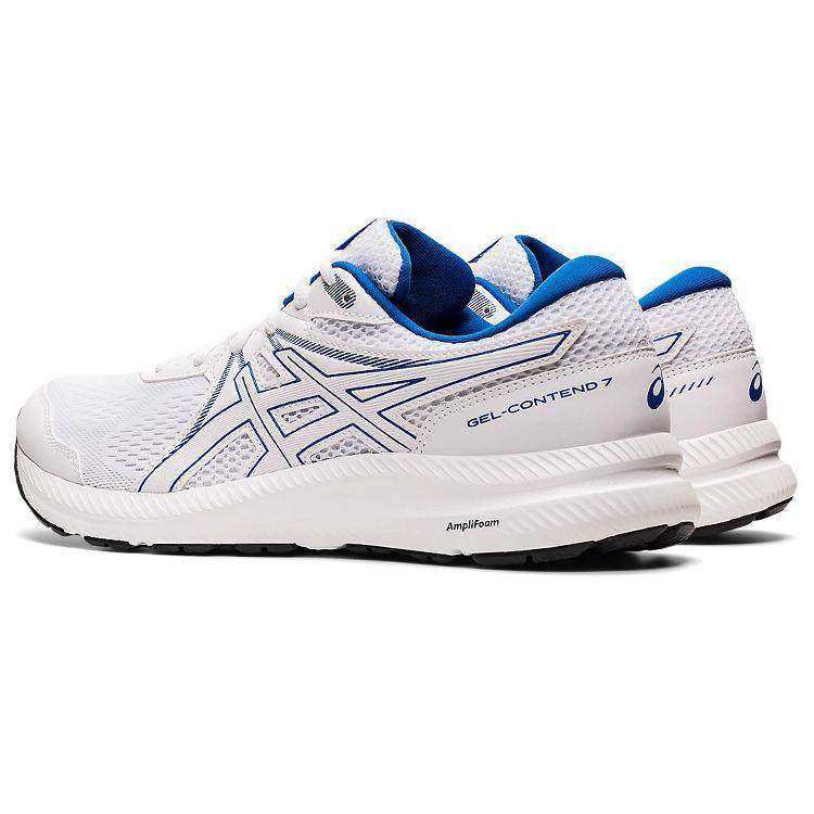 Asics Men's GEL-Contend 7 Running Shoes White Blue 1011B040-104