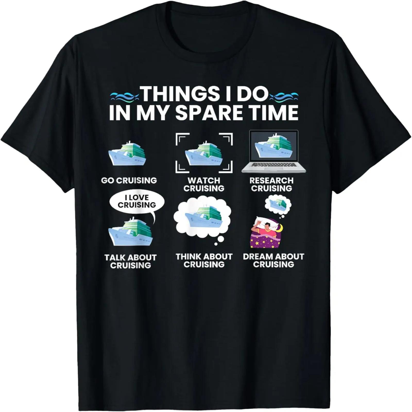 Things I Do In My Spare Time Funny Cruise Cruising Graphic T-Shirt XXXXXL разноцветный