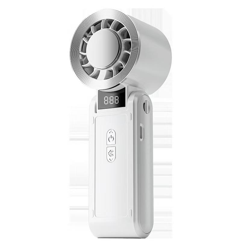 Portable Rechargeable Handheld Mini Fan with Folding Neck and Semiconductor Cooling