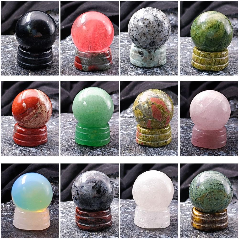 

Sphere Natural Crystal Stone Multiple Colors Natural Mineral Stone Meditation