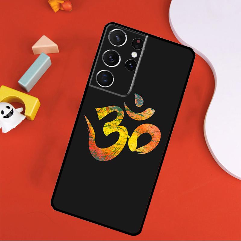 Aum Om Yoga Phone Case For Samsung Galaxy S24 Ultra S25 Ultra S9 S10 S20 S21 S22 S23 Plus S24 FE Cover