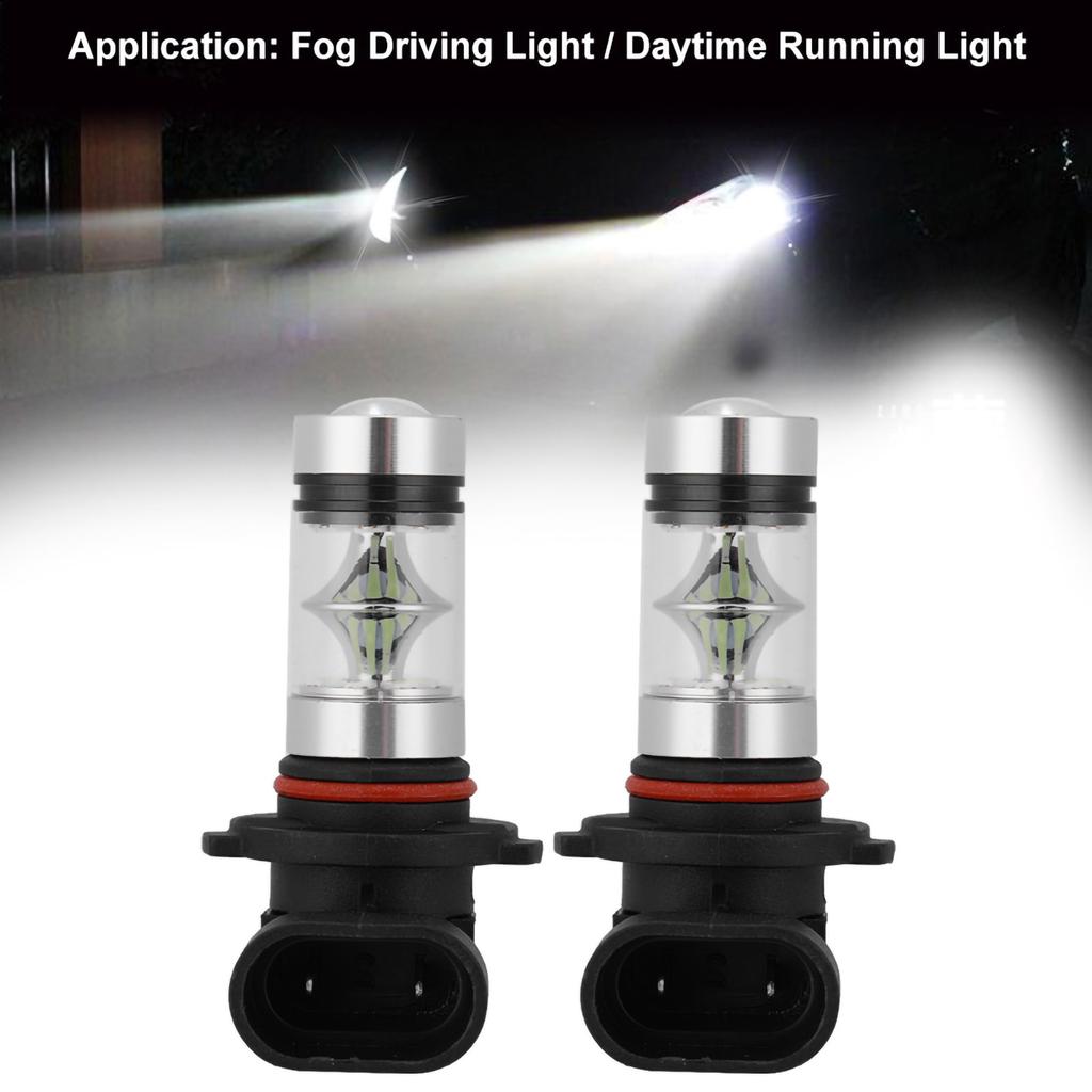 2pcs 9005 H10 9145 8000K Ice Blue 100W LED 8000K Ice Blue LED Fog Bulbs Bulbs Fog Light Lamp