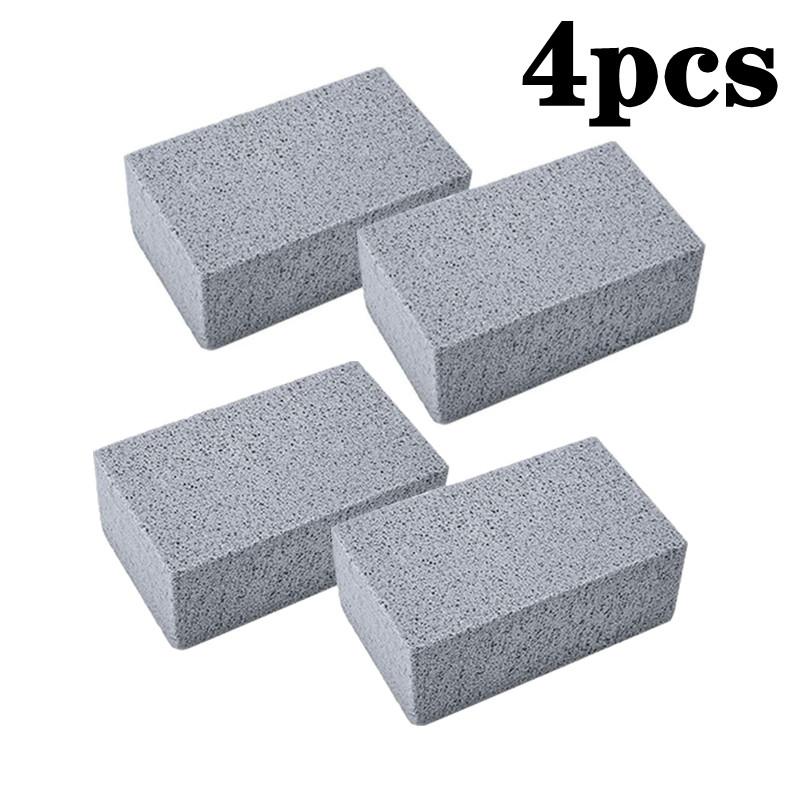 1-4pcs BBQ Grill Cleaning Brush Brick Block Barbecue Cleaning Stone Pumice Brick For Barbecue Rack Outdoor Kitchen BBQ Tools