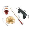 1/12 Model Fishing Equipment Set Dense Travel Tiny Rod Bucket Chair Simulation Activity Gear