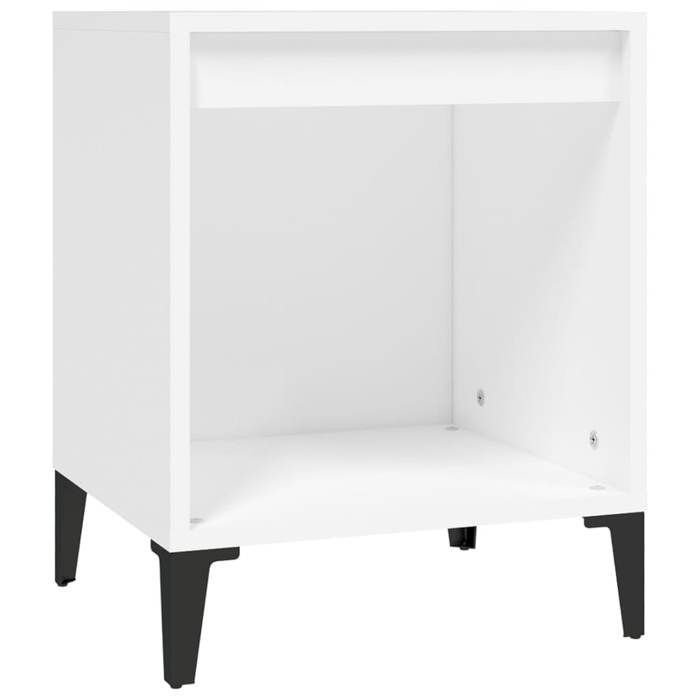 821874 vidaXL Bedside Table White 40x35x50 Cm