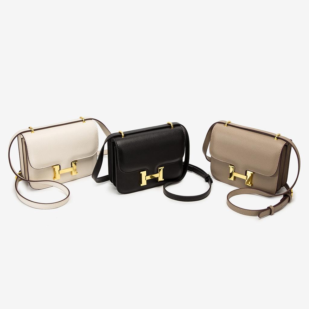 Tofu Bag Women'S Bag H Buckle Shoulder Messenger Bag Stewardess Bag Women'S Small Square Bag A Large Number Of Versatile