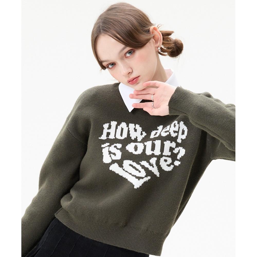 

LUV IS TRUE MV LOVE KNIT(ХАКИ)