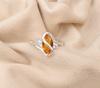 Natural Citrine Gemstone 925 Sterling Silver Jewelry Zircon Ring Gift  For Women CZR-8-4