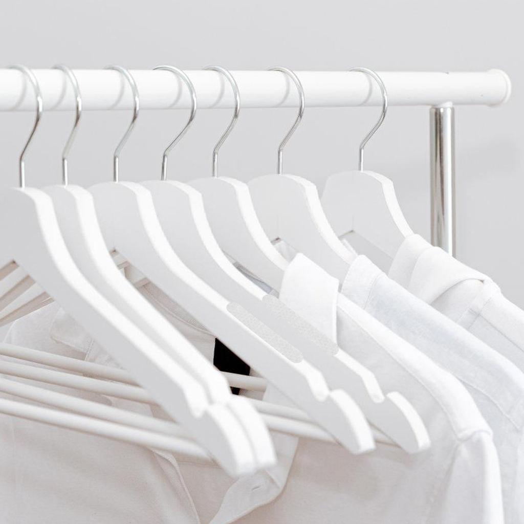 100Pcs Silicone Hanger Grip Strips Non-Slip Adhesive Clothes Hanger Accessories for Tank Tops Dresses Delicate Garments