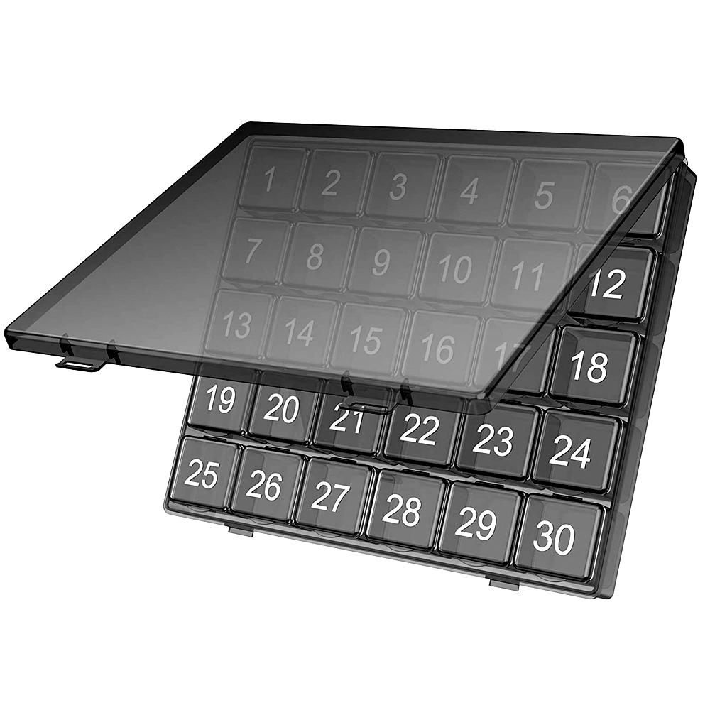 

1 Pcs Monthly Pill Organizer, 30 Days Pill Box, 4 Weeks One Month Pill Cases, Large Compartments Medicine Organizer For Vitamins