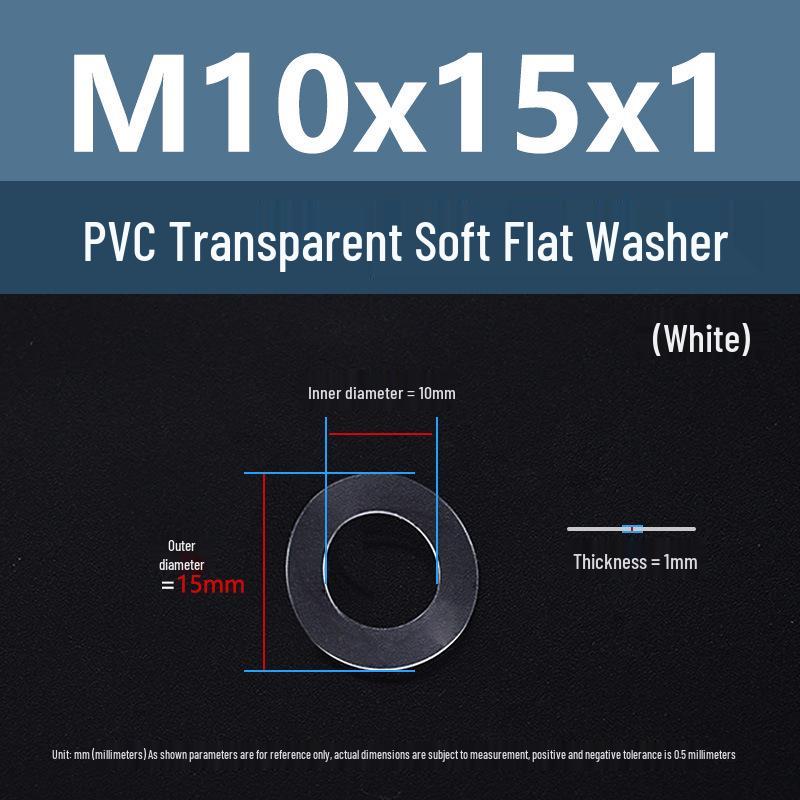 Yigu Transparent PVC Gasket Washer - Flat Rubber Insulating Sealing Washer
