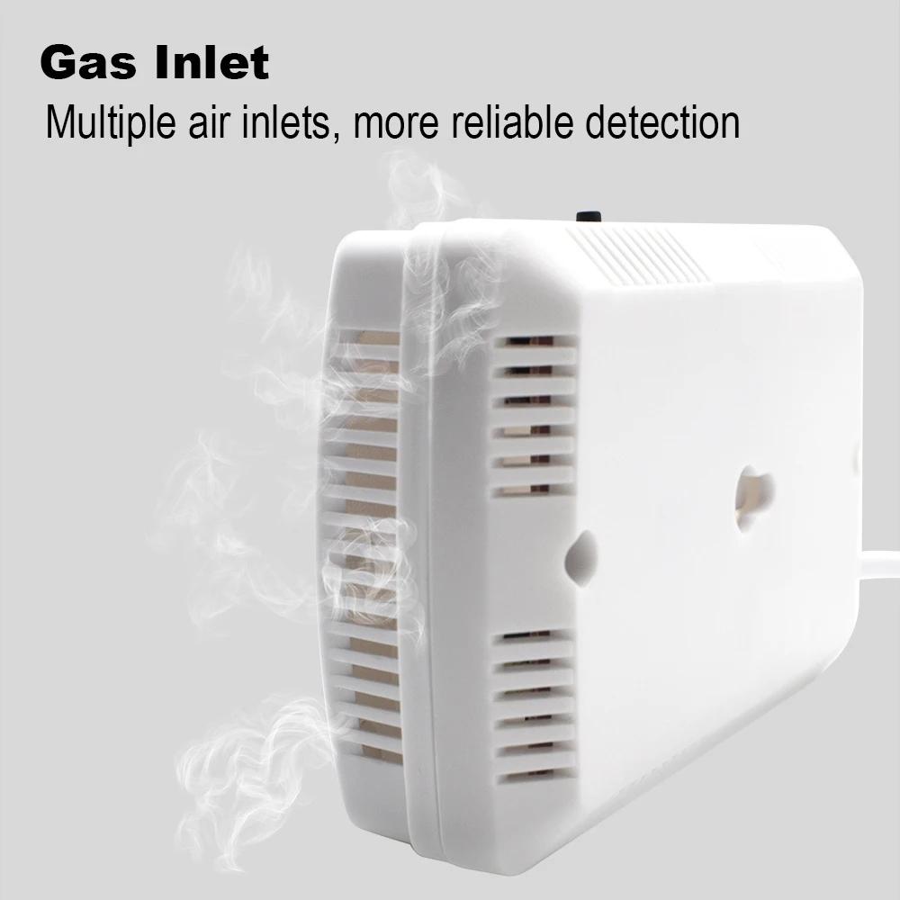 Combustible Gas Alarm Sensor Gas Leakage Detector EU Plug Standalone Natural/Liquefied Gas Leak Detector For Home Security