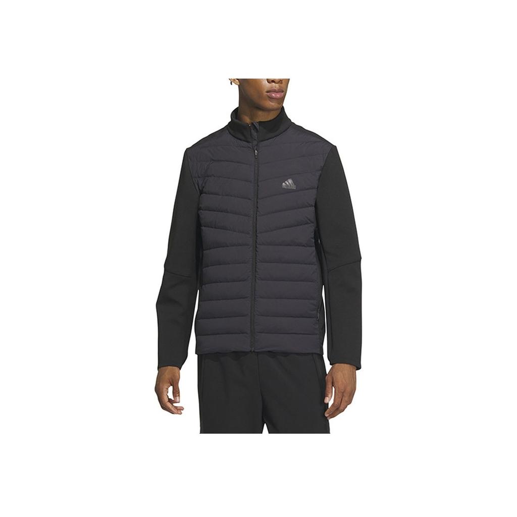 Adidas 650 Fill Solid Color Logo Stand Collar Long Sleeve Down Jacket Men Outerwear Black IW0786